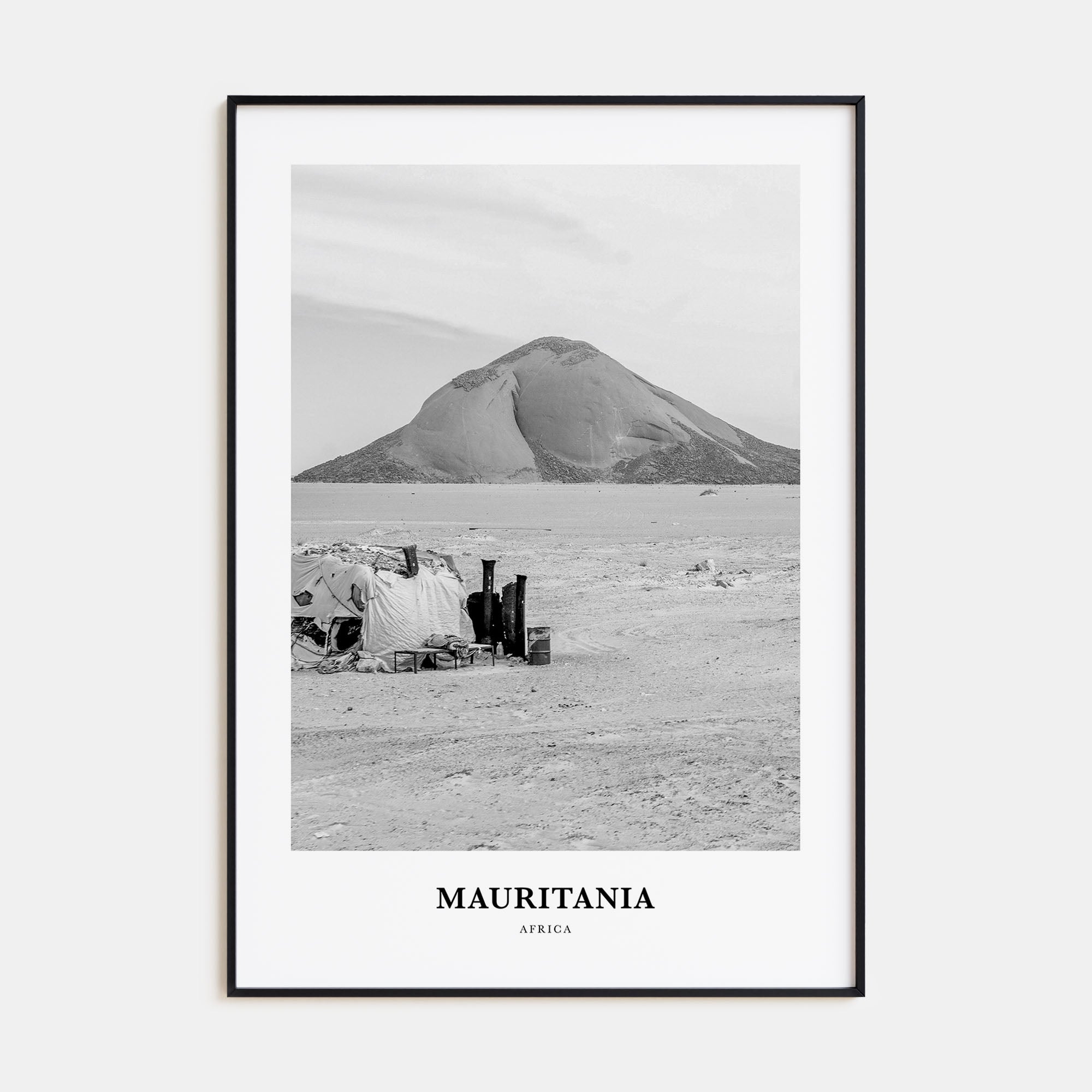 Mauritania Portrait B&W Poster
