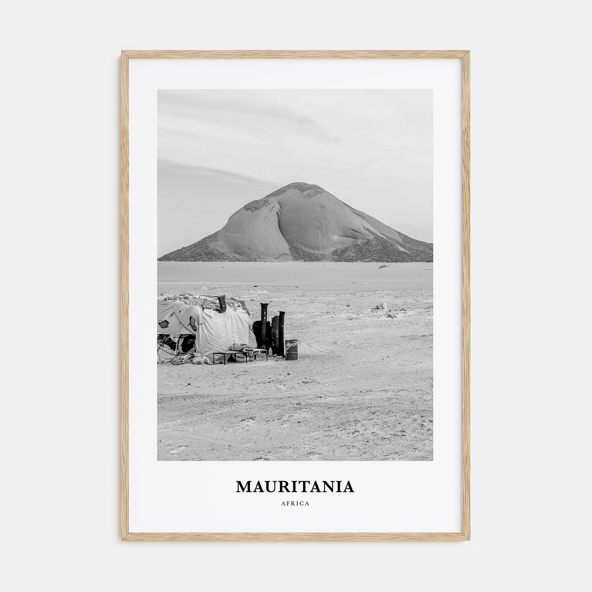 Mauritania Portrait B&W Poster