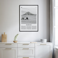 Mauritania Travel B&W Poster