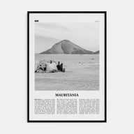 Mauritania Travel B&W Poster