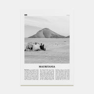 Mauritania Travel B&W Poster