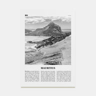 Mauritius Travel B&W Poster