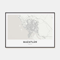 Mazatlán Map Landscape Poster
