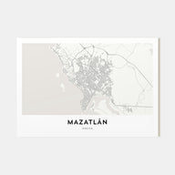 Mazatlán Map Landscape Poster