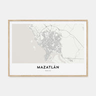 Mazatlán Map Landscape Poster