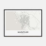 Mazatlán Map Landscape Poster