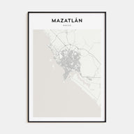 Mazatlán Map Portrait Poster