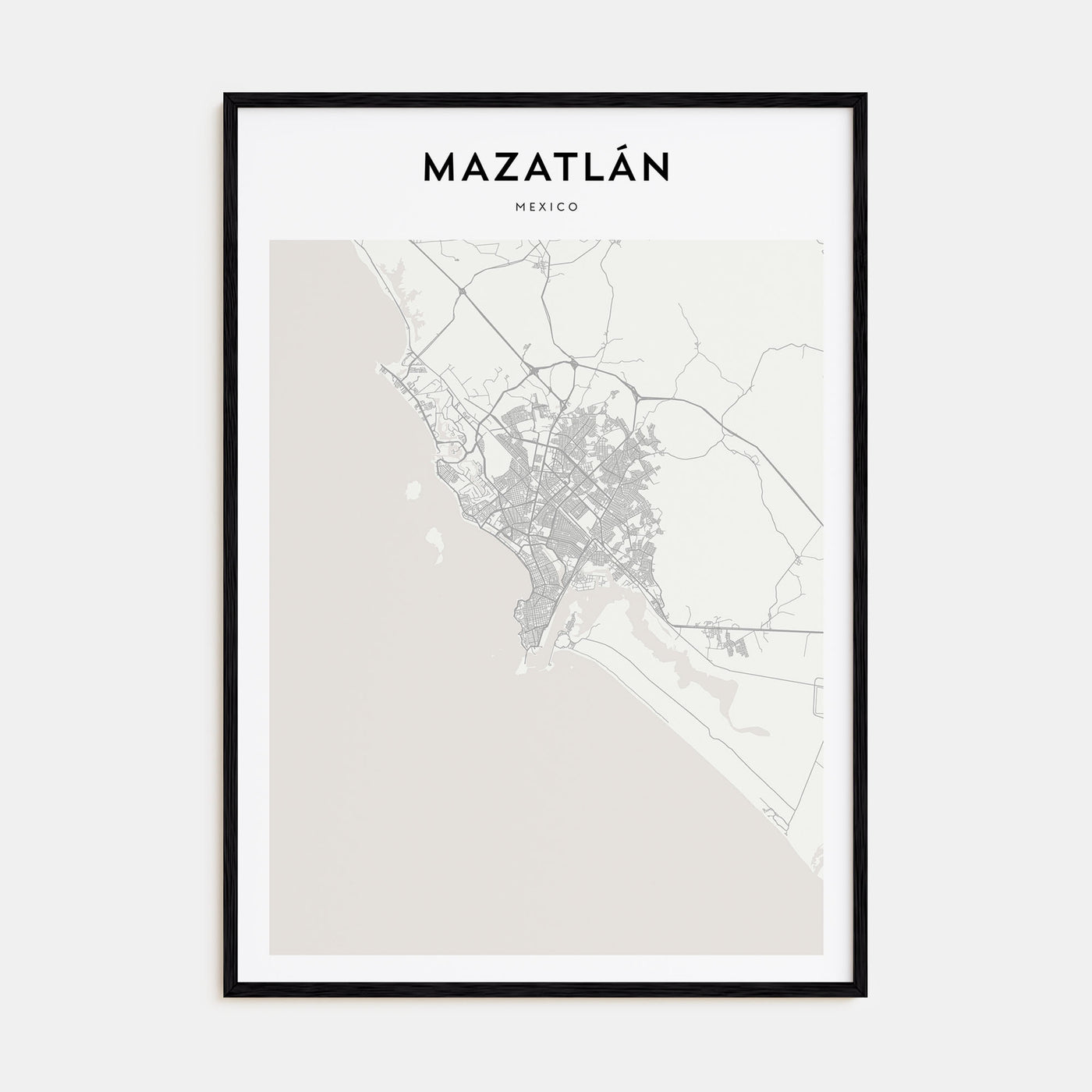 Mazatlán Map Portrait Poster