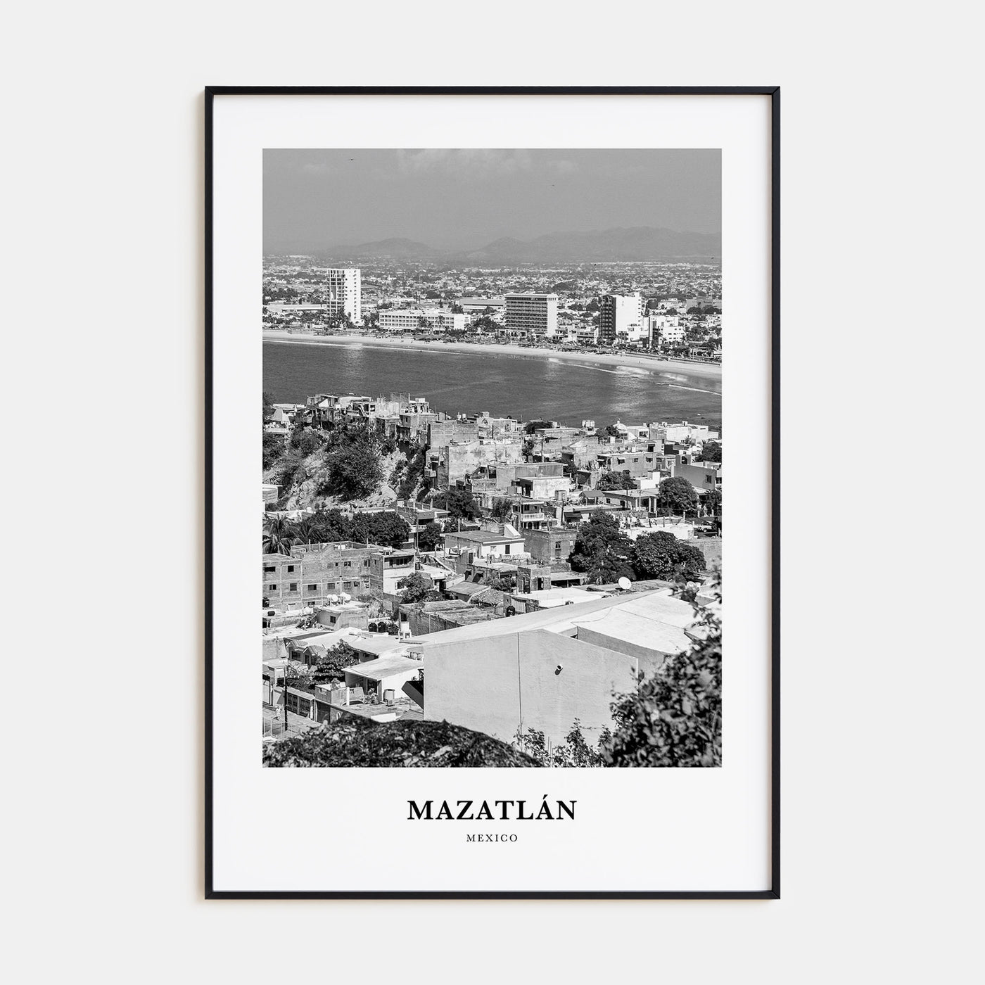 Mazatlán Portrait B&W Poster