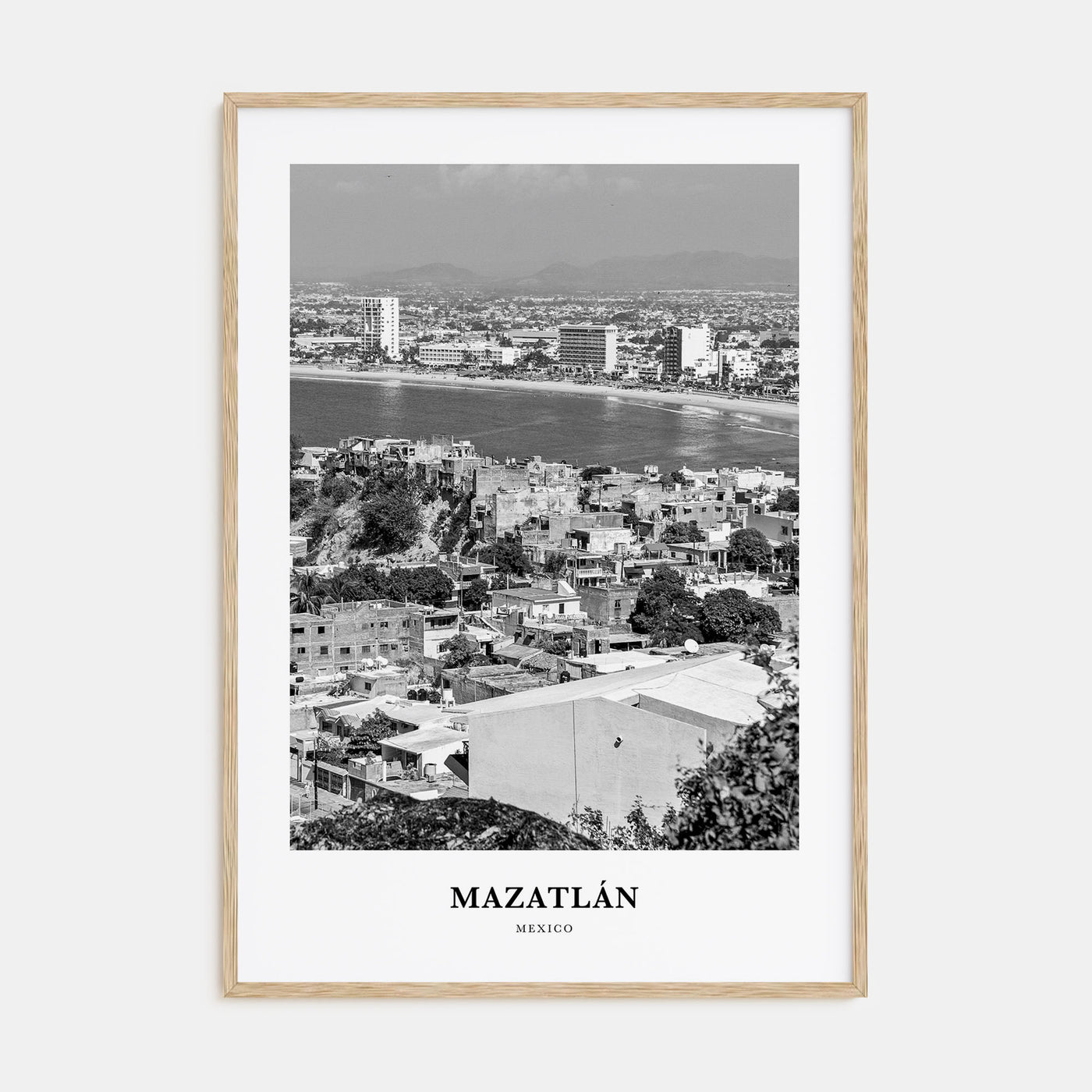 Mazatlán Portrait B&W Poster