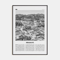 Mbabane Travel B&W Poster
