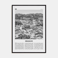 Mbabane Travel B&W Poster