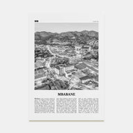 Mbabane Travel B&W Poster