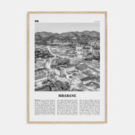 Mbabane Travel B&W Poster