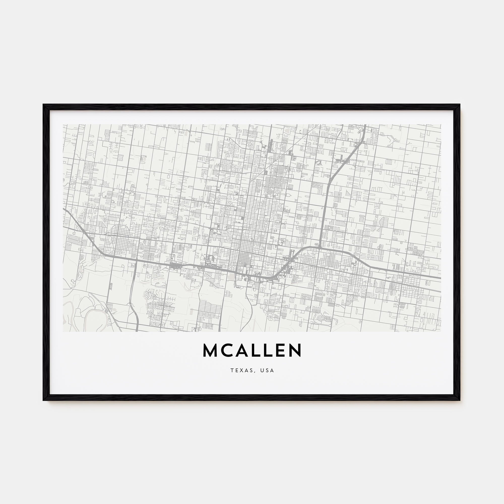 McAllen Map Landscape Poster