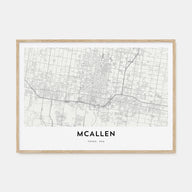 McAllen Map Landscape Poster