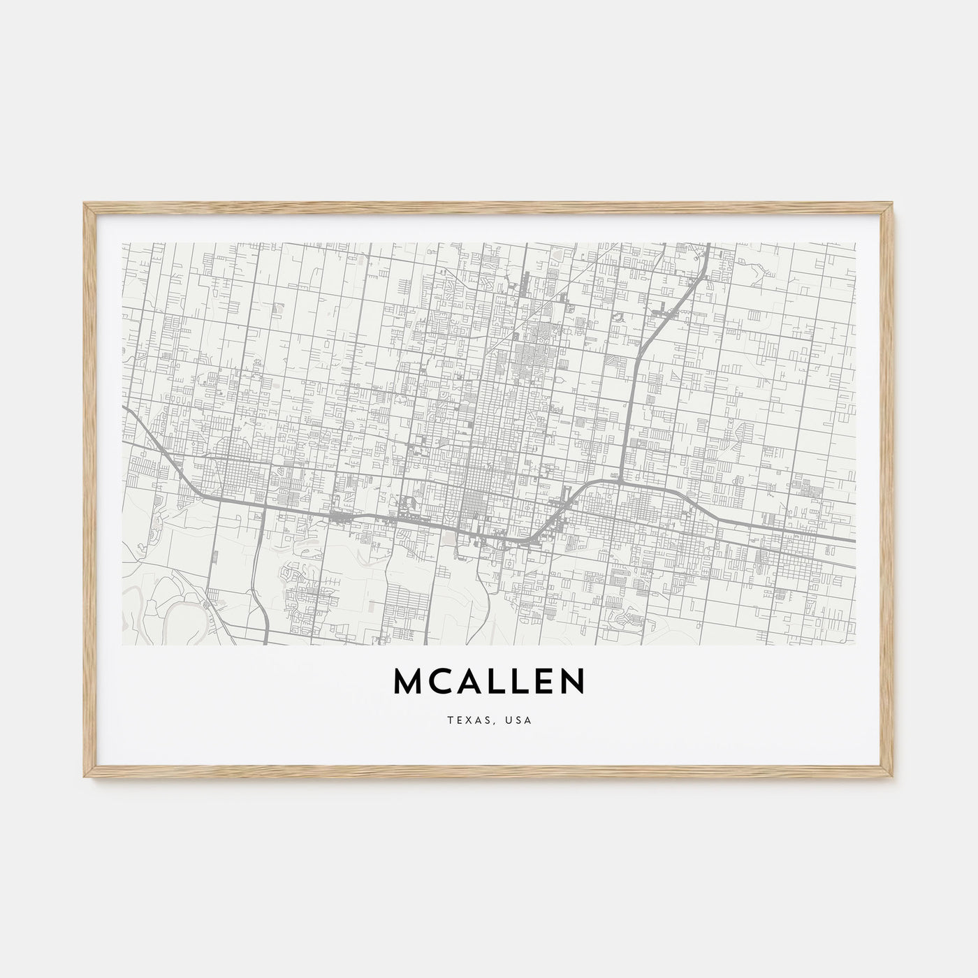 McAllen Map Landscape Poster