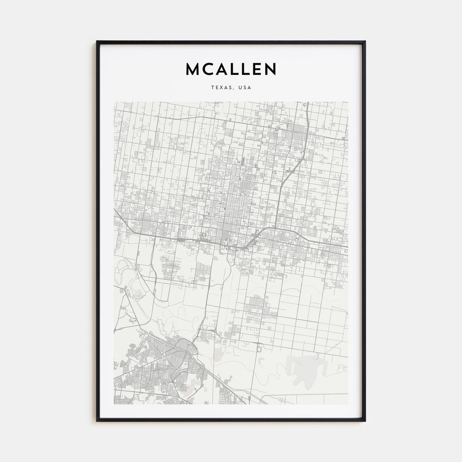 McAllen Map Portrait Poster