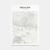 McAllen Map Portrait Poster