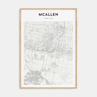 McAllen Map Portrait Poster