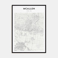 McAllen Map Portrait Poster