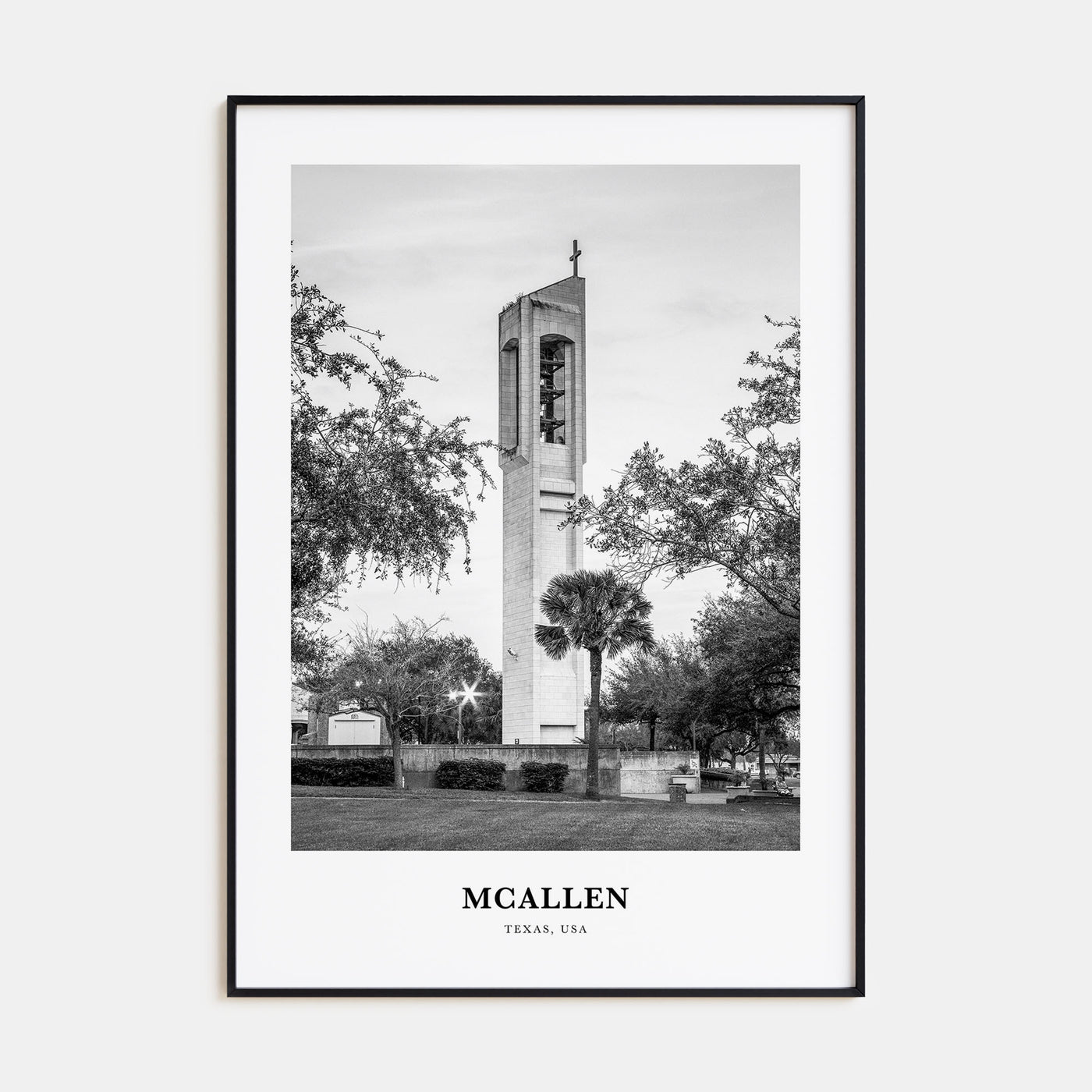 McAllen Portrait B&W Poster