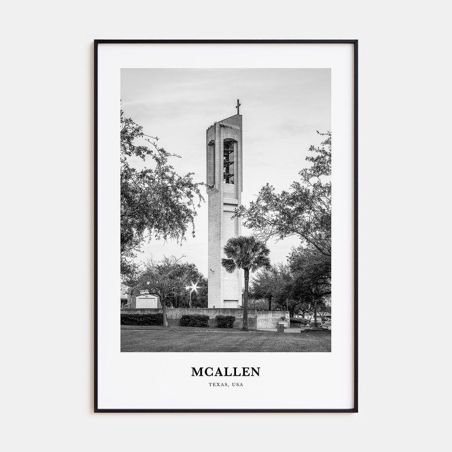 McAllen Portrait B&W Poster