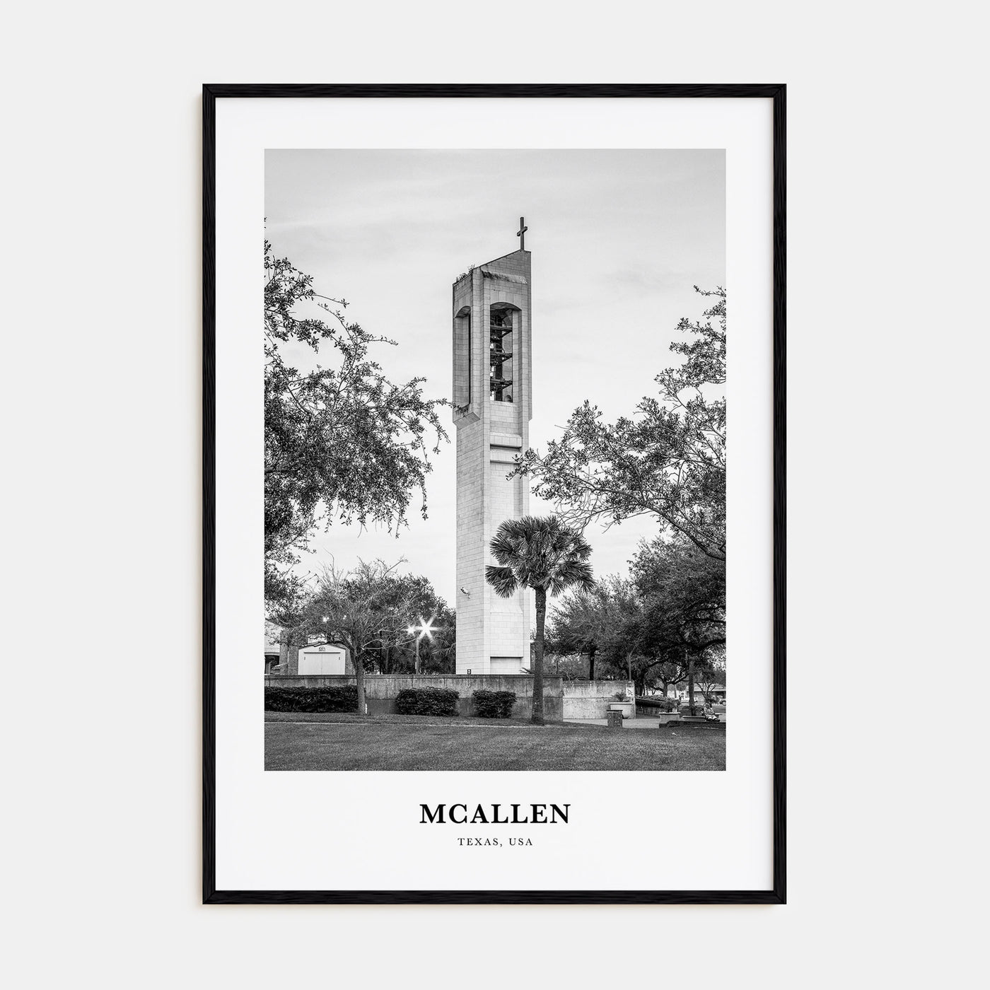 McAllen Portrait B&W Poster