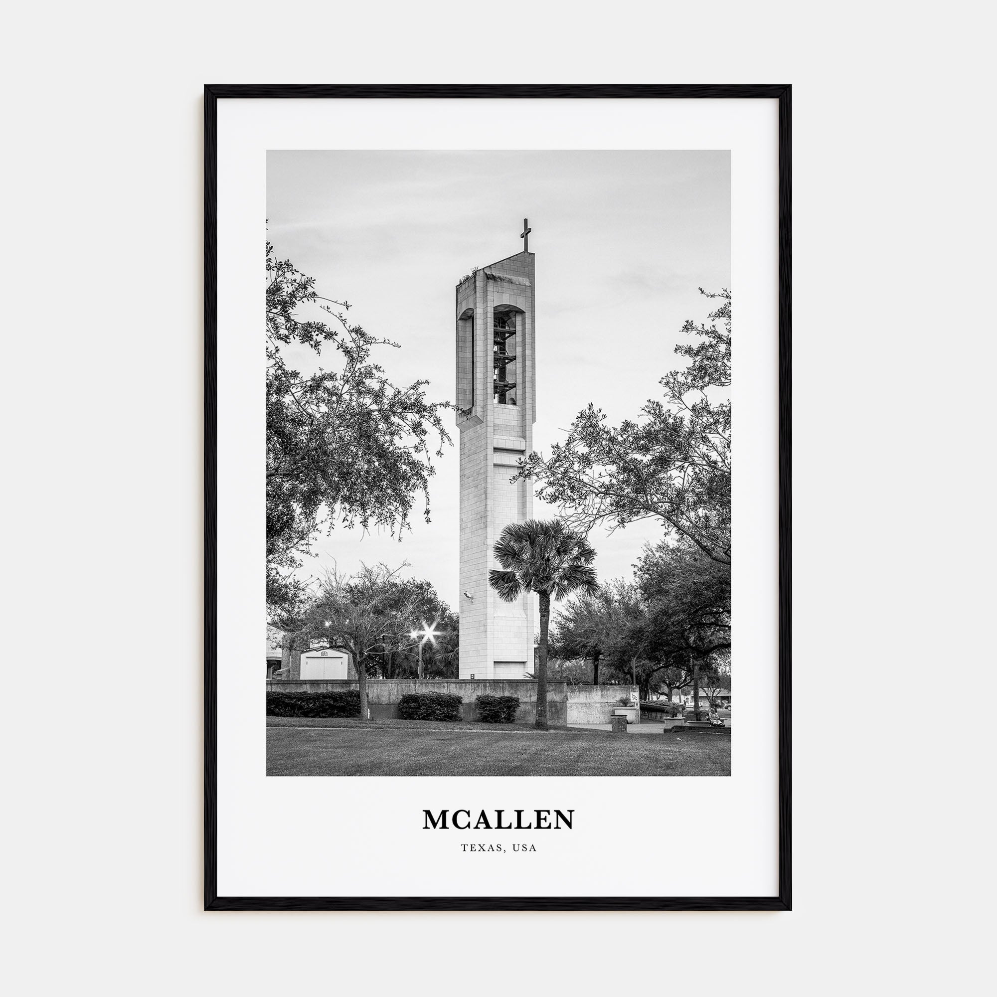 McAllen Portrait B&W Poster