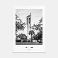 McAllen Portrait B&W Poster