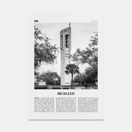 McAllen Travel B&W Poster