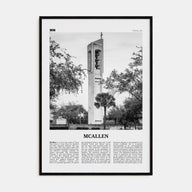 McAllen Travel B&W Poster