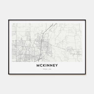 McKinney Map Landscape Poster