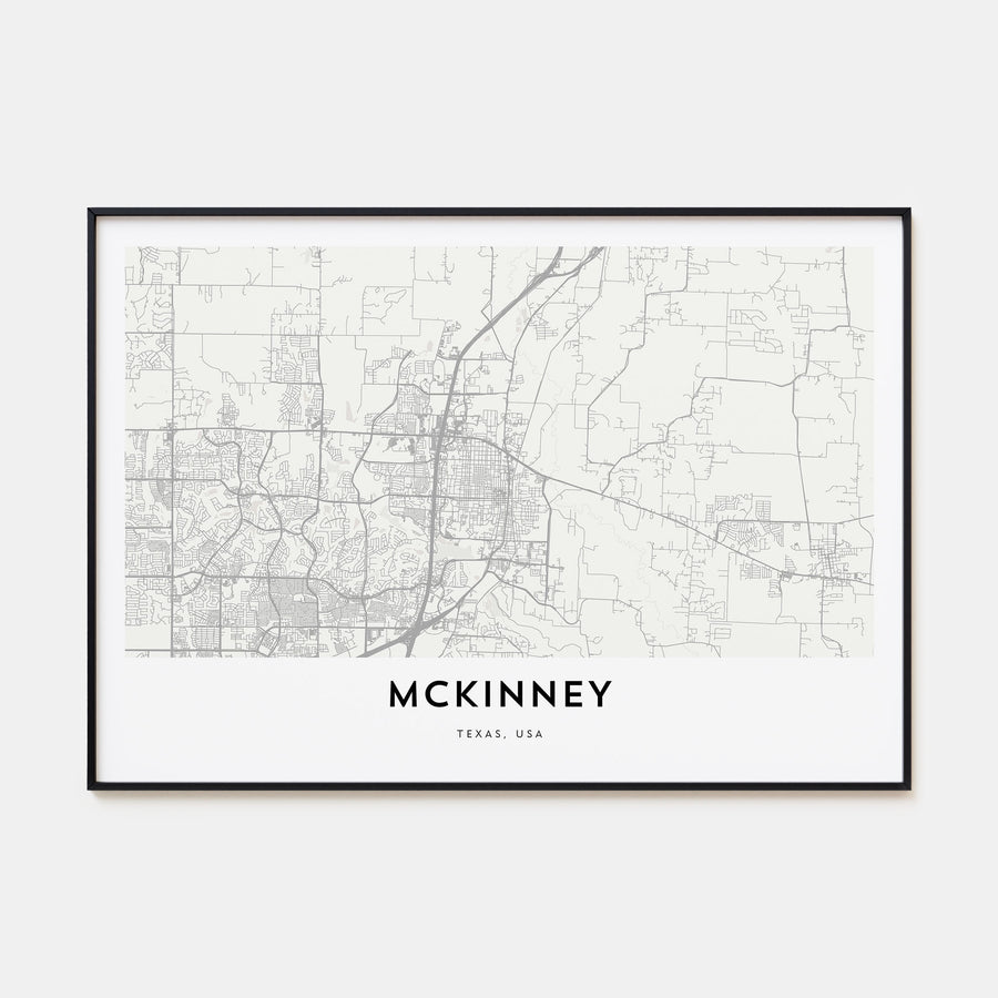 McKinney Map Landscape Poster