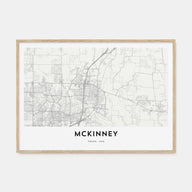 McKinney Map Landscape Poster