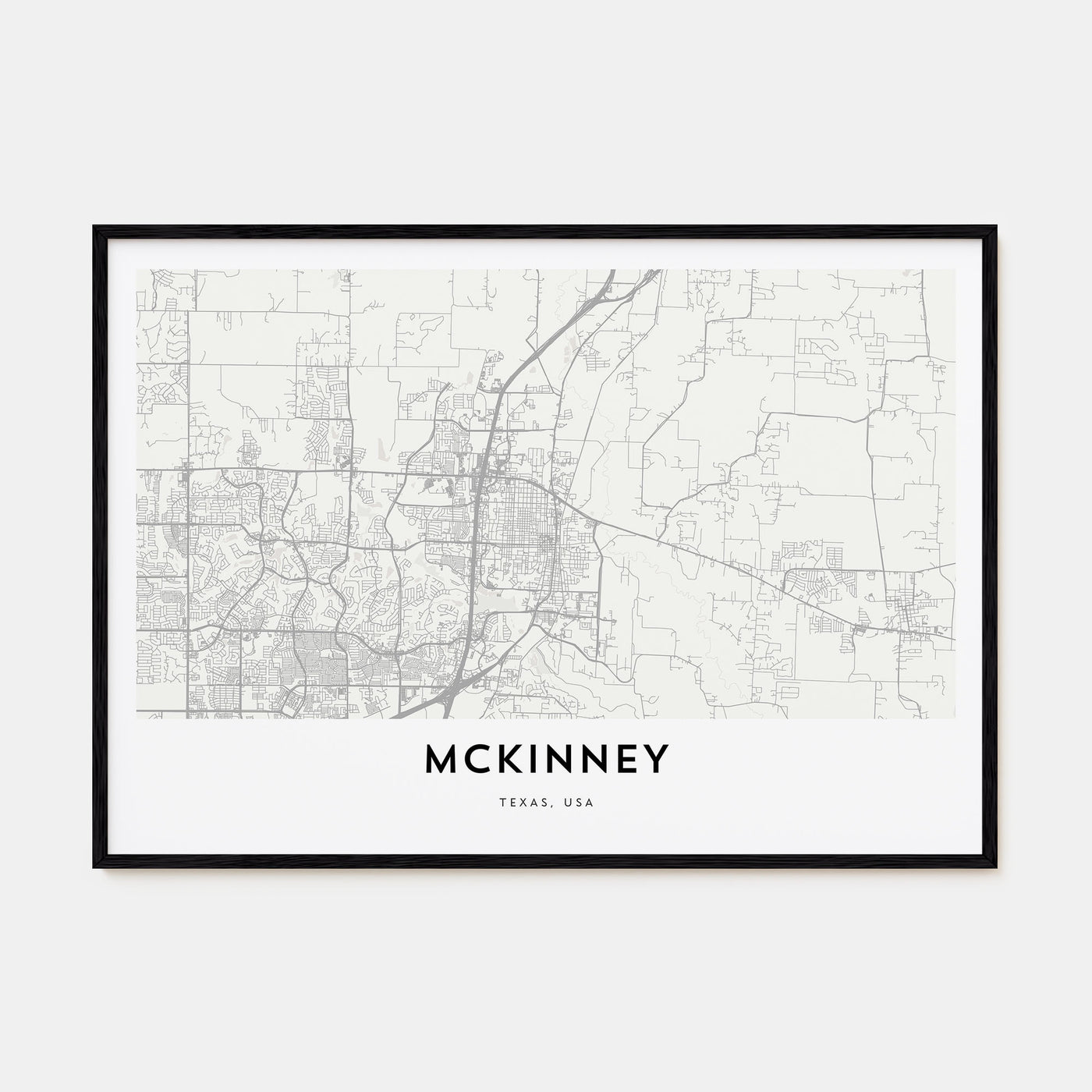McKinney Map Landscape Poster