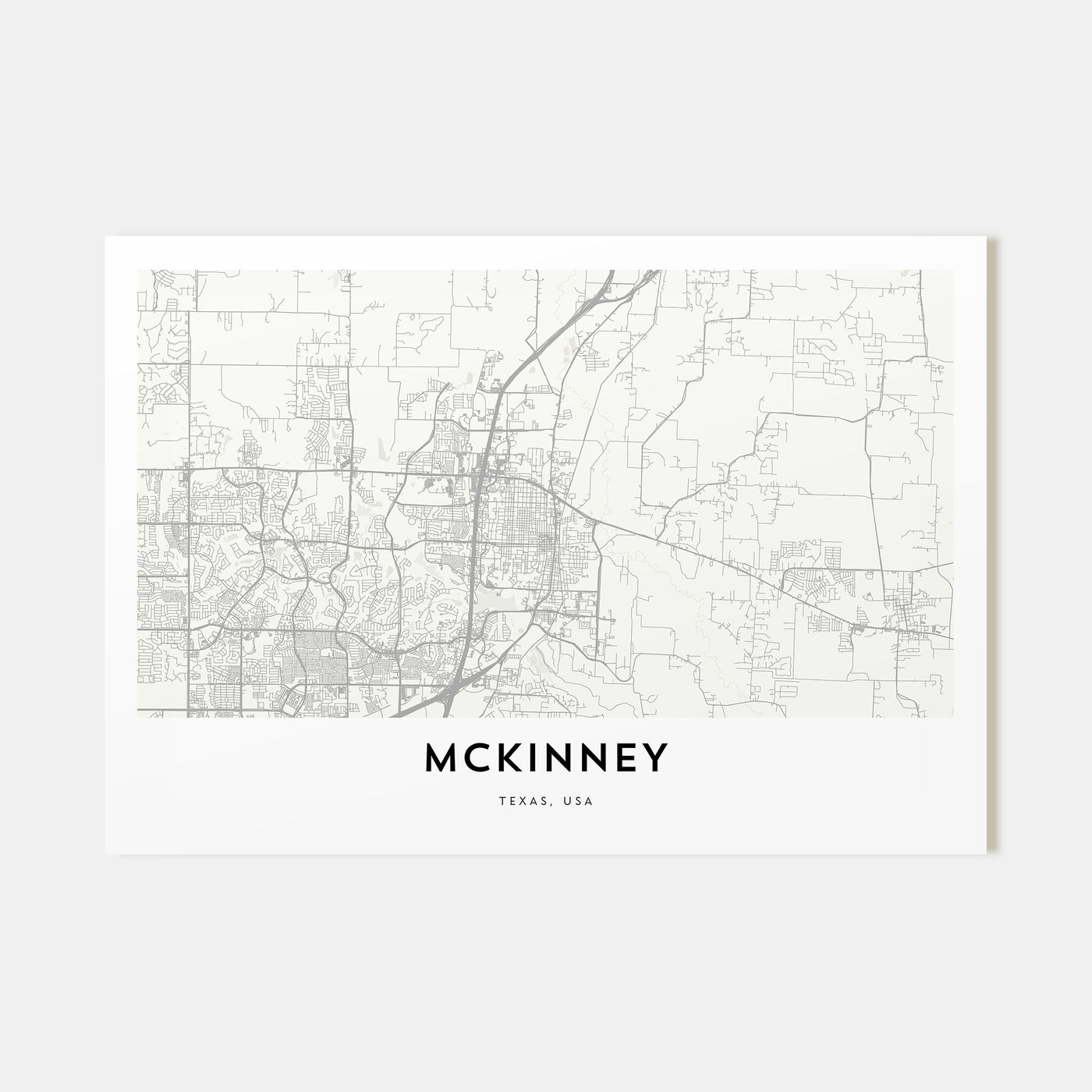 McKinney Map Landscape Poster