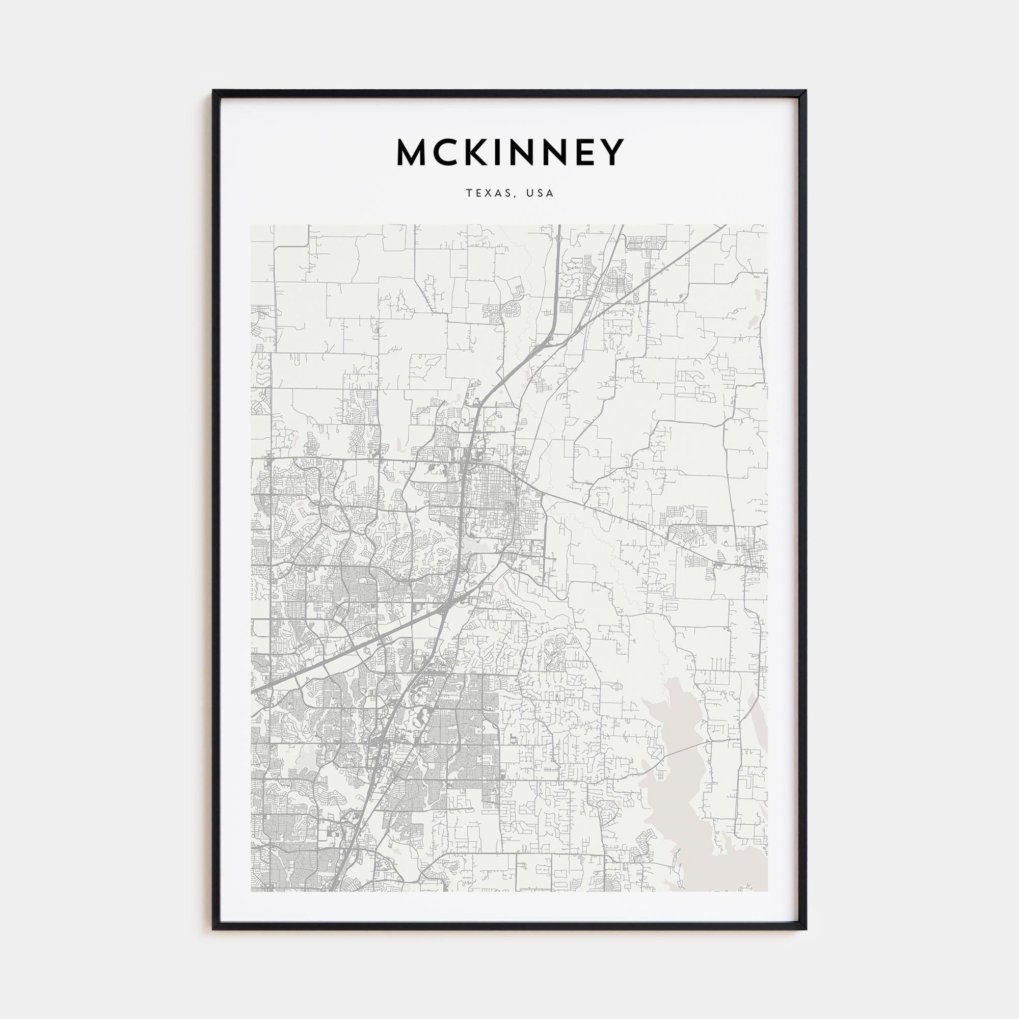 McKinney Map Portrait Poster