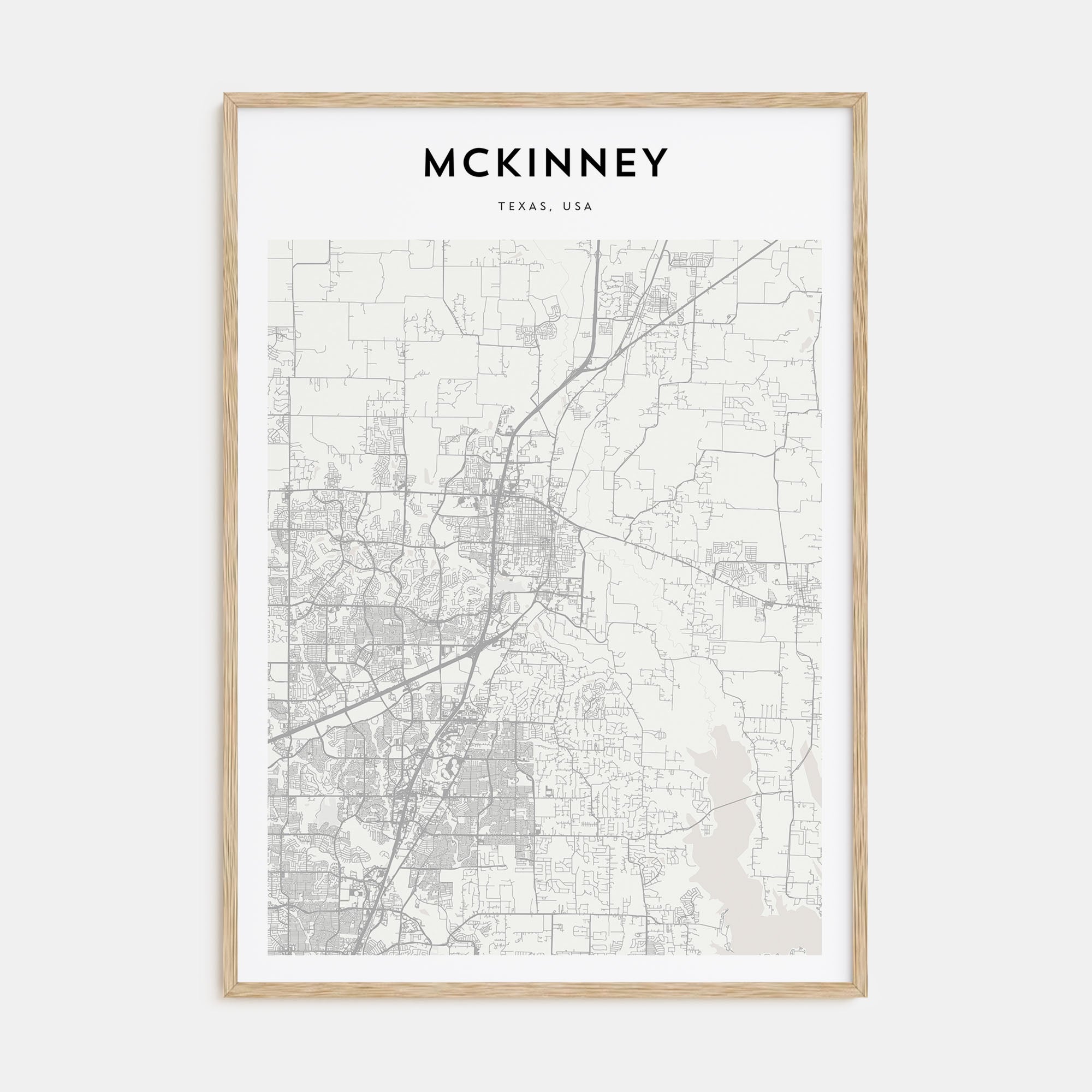 McKinney Map Portrait Poster
