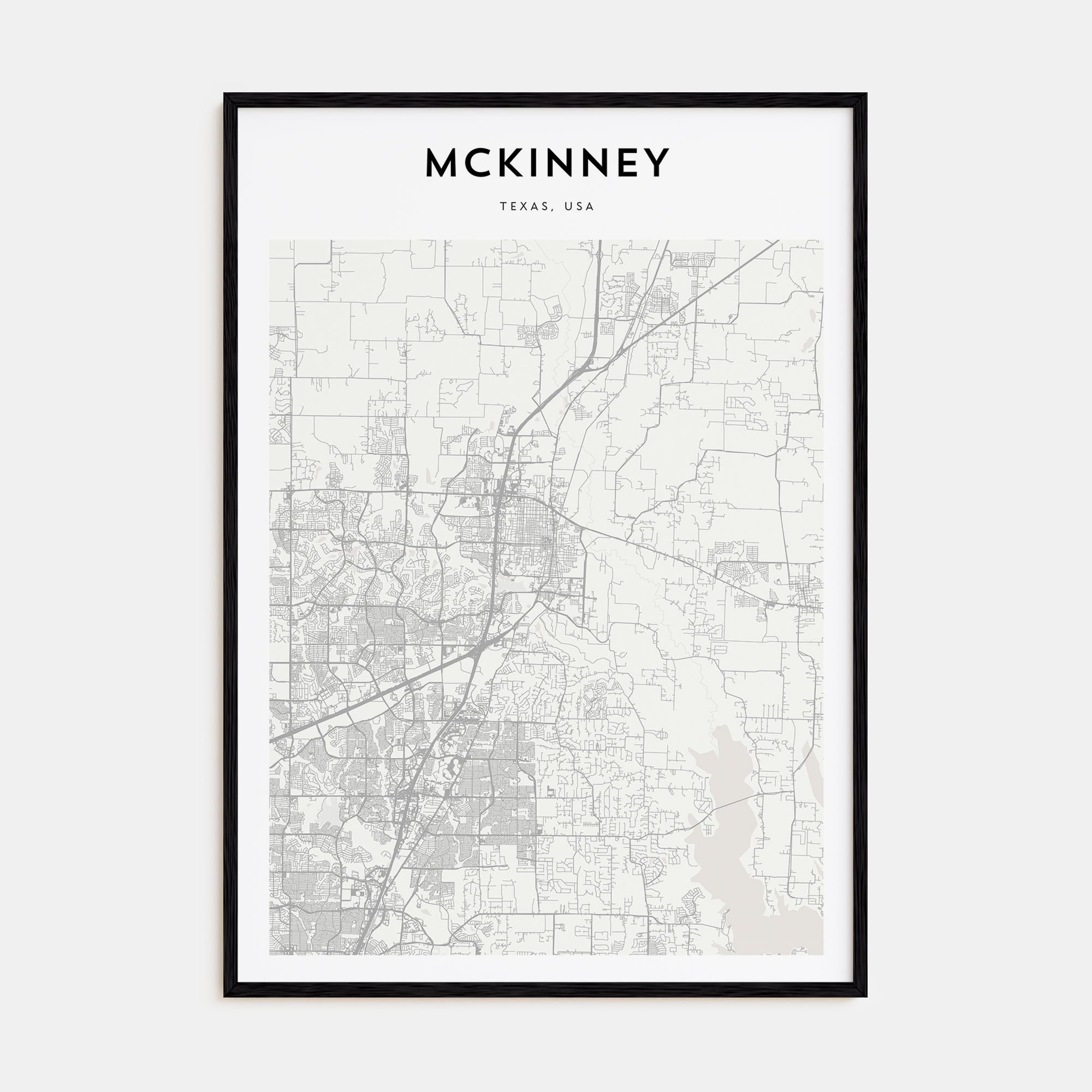 McKinney Map Portrait Poster