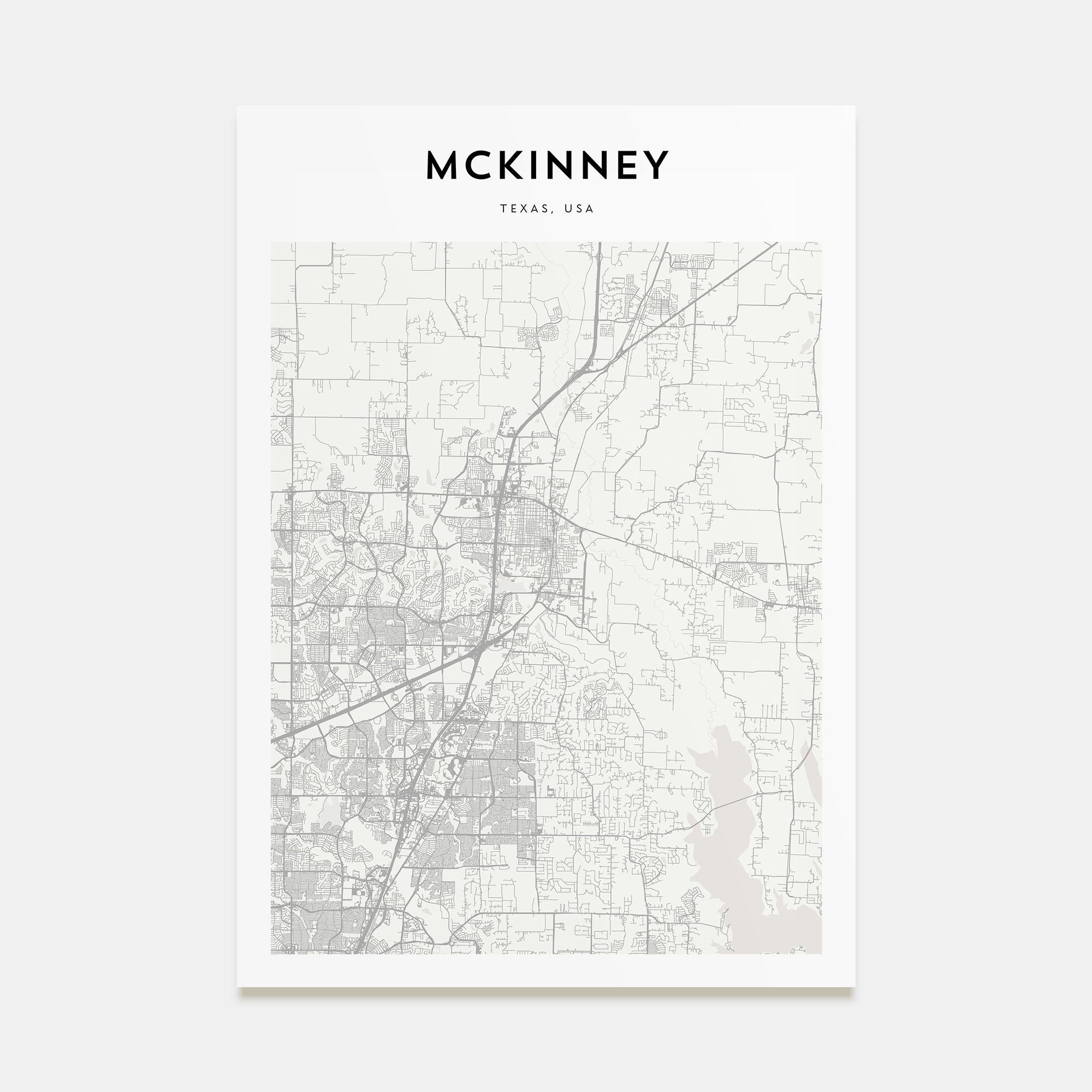 McKinney Map Portrait Poster