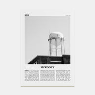 McKinney Travel B&W Poster