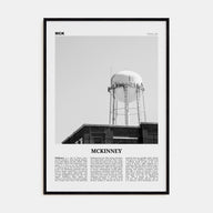 McKinney Travel B&W Poster