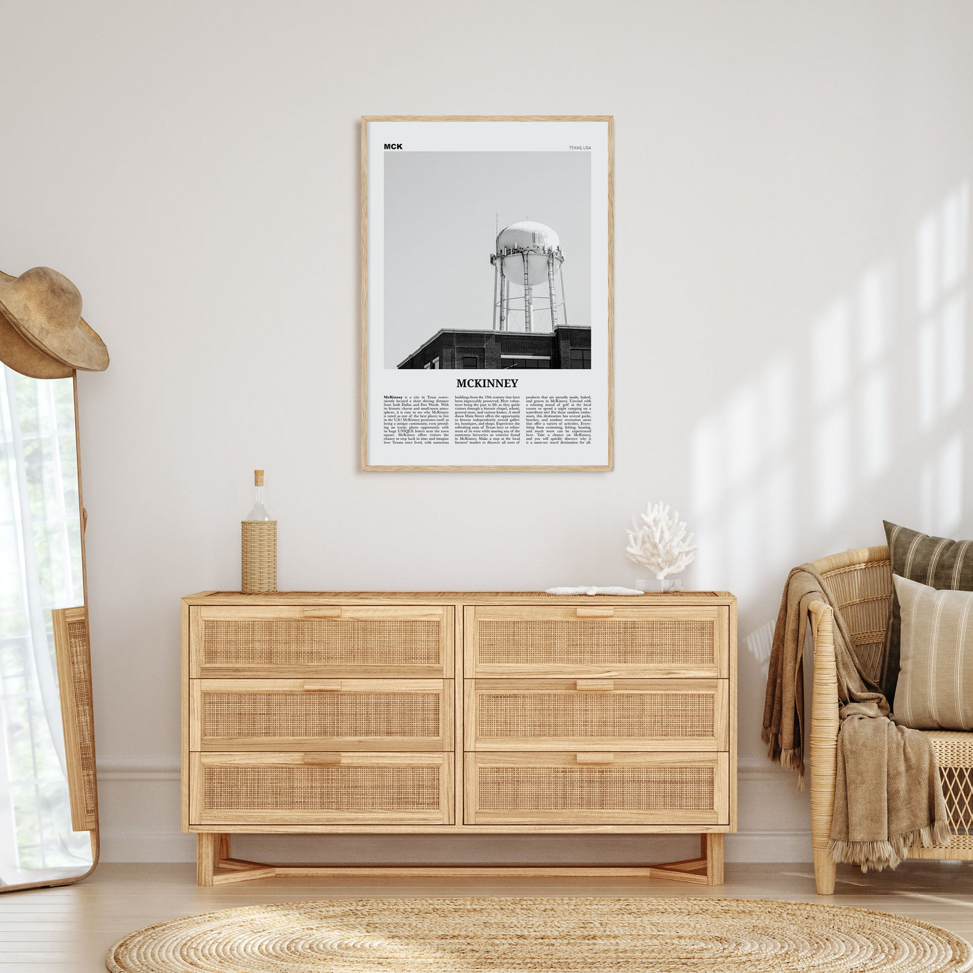 McKinney Travel B&W Poster