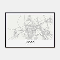Mecca Map Landscape Poster