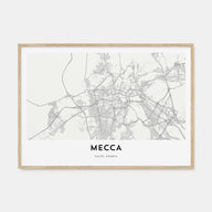 Mecca Map Landscape Poster