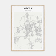 Mecca Map Portrait Poster