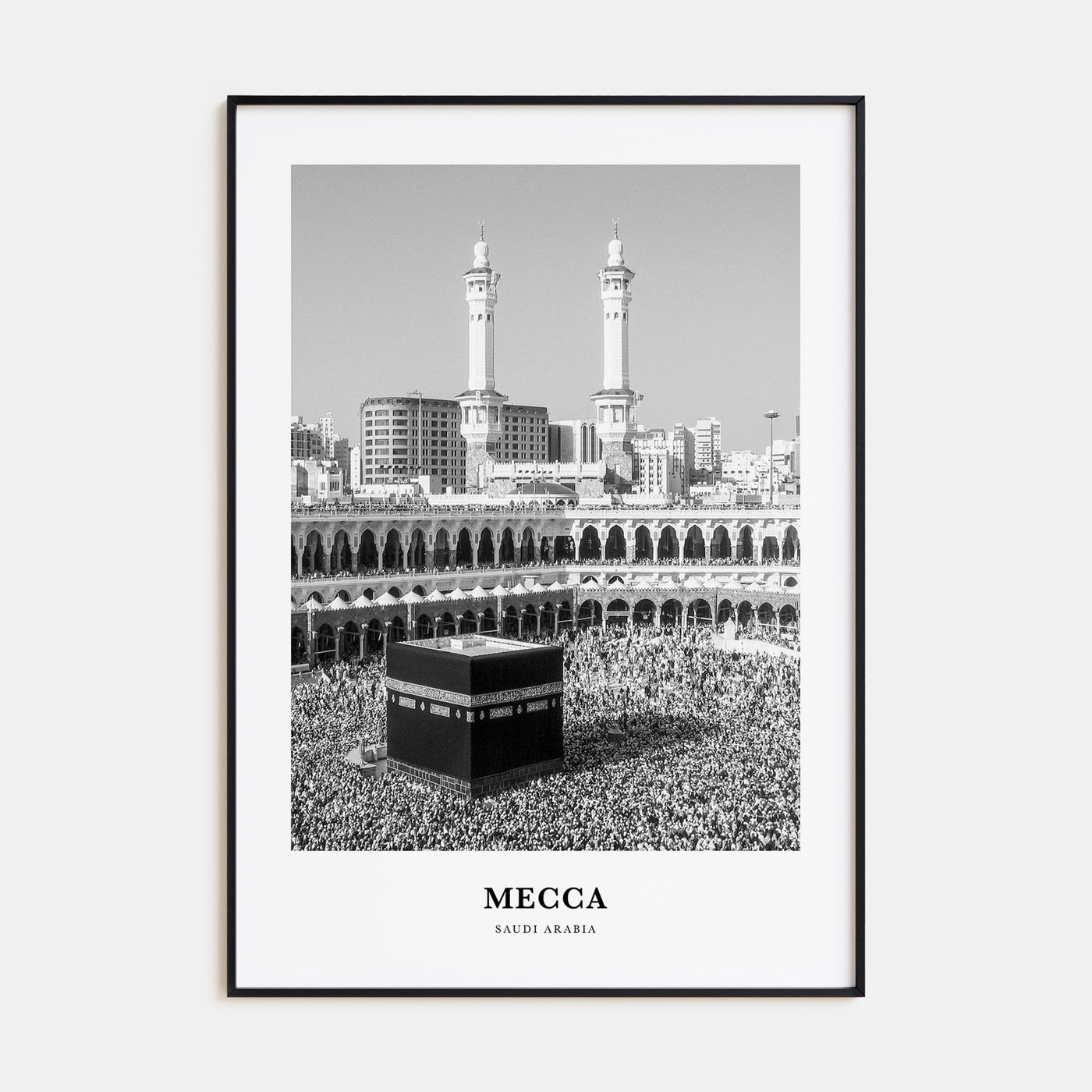 Mecca Portrait B&W Poster