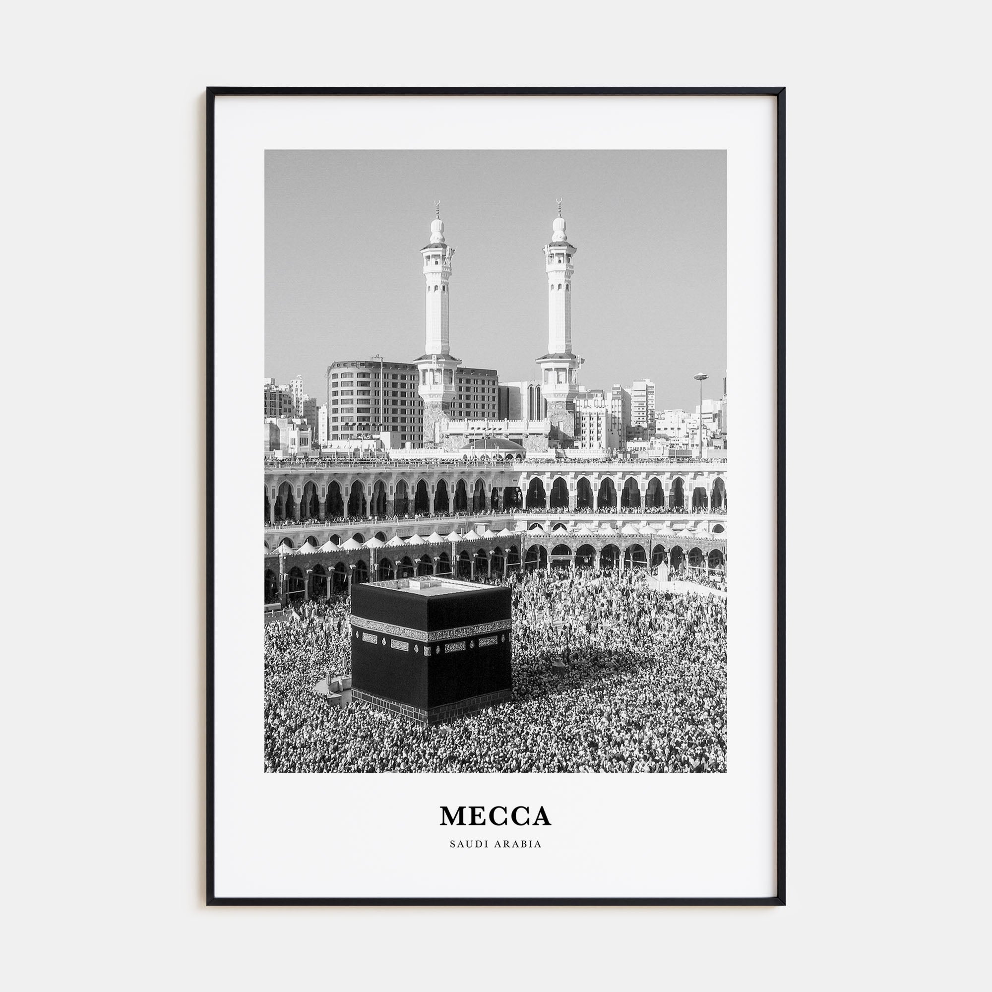 Mecca Portrait B&W Poster