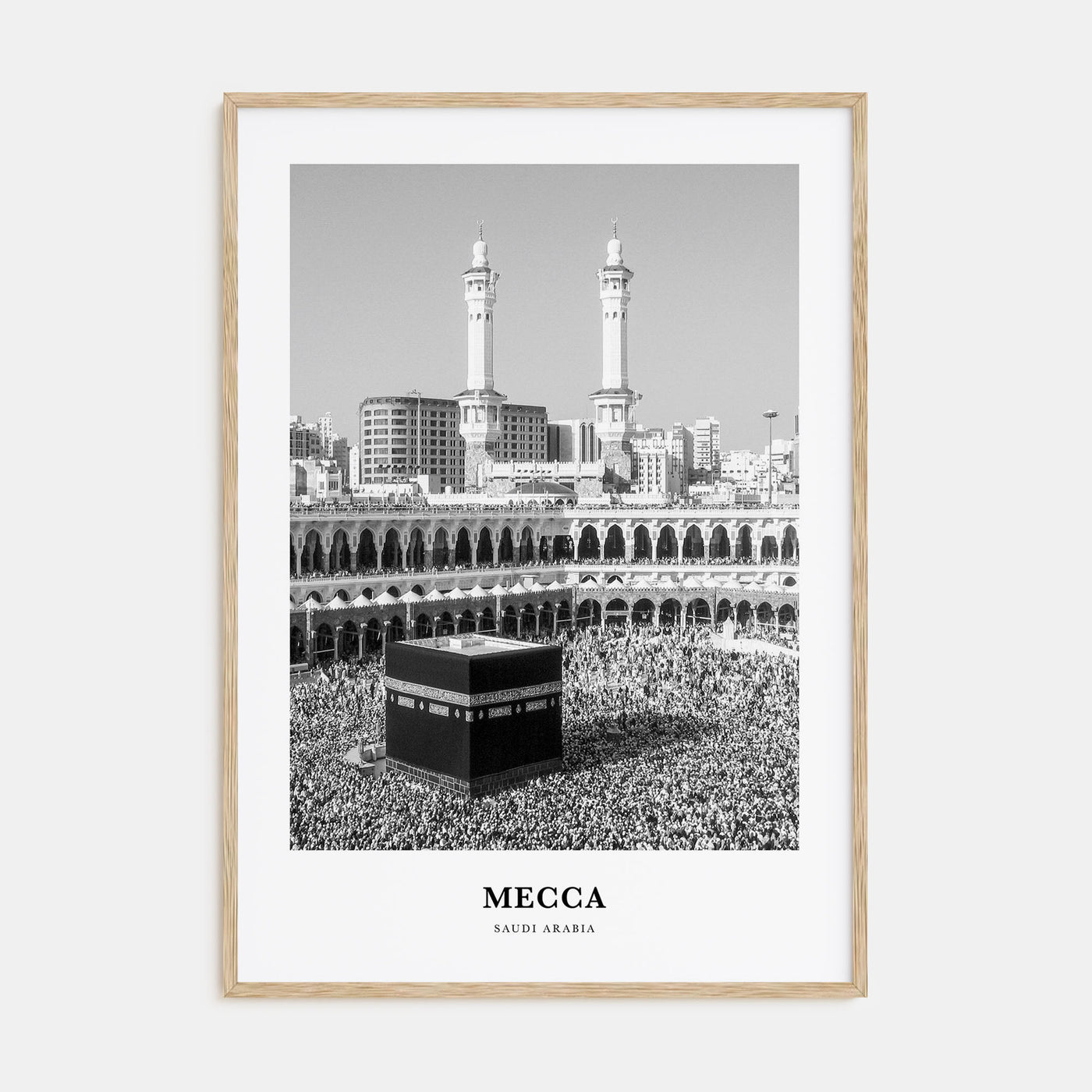 Mecca Portrait B&W Poster